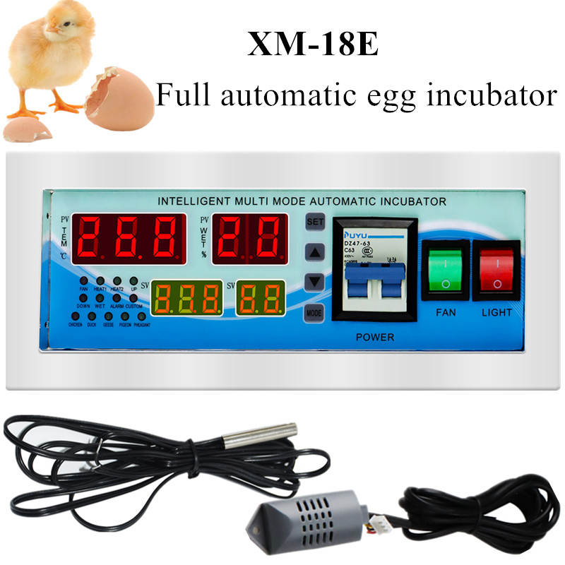Quail Egg Incubator - XM-18E Vollautomatischer Eierinkubator-Controller, Eierbrutkasten-Controller, Multifunktions-Controller, Temperatur-