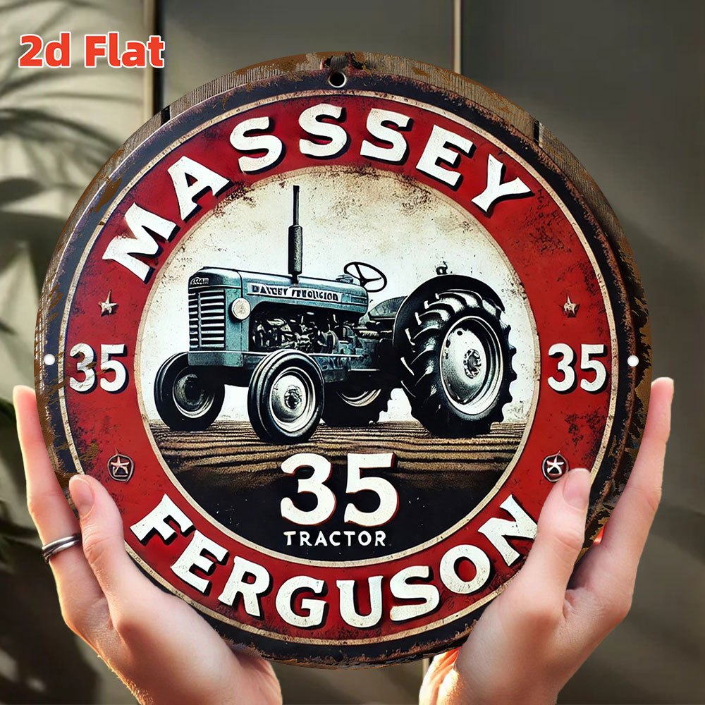 2D Flaches Retro-Metallschild  – Agriculture Farming Logos Bewertung und Preis